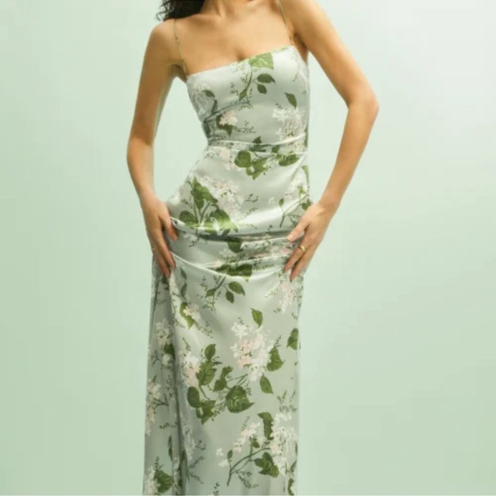Reformation Frankie Dress in Tea Garden